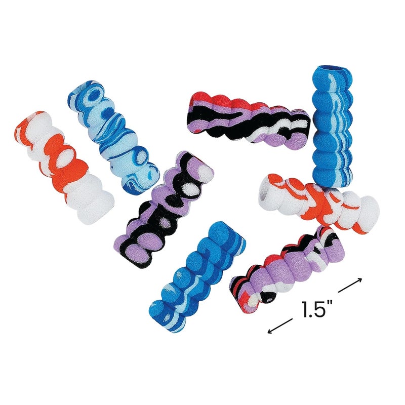 Fun Express Bulk Foam Pencil Grips - 48 Pack - Classroom Teacher Handouts and Writing Supplies for Kids - Image 2